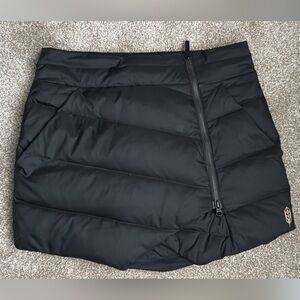 Black Down Filled Mini Skirt